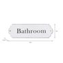 Enamel Bathroom Sign White  GT7 Image 2