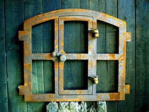 Iron Door Hutch Antique Rustic Open Window