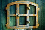 Antique Open Window meticulously handcrafted Rustic  Open Window For Garden Wall