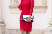 H&amp;M lace red dress