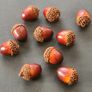 Set - 10 pieces Craft Acorns Artificial Acorn Decor Fake Fruit Props Acorns Decoration Image 3