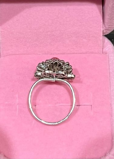 Silver Filigree Floral Cocktail Ring