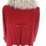 Warm WOOL Coat - Red - French brand NAF NAF - Removable Collar - UK 8 to 10 - Brand New RRP 100 Image 6