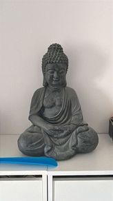 Grey Buddha Statue - Indoor / Garden Decorative Ornament