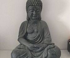 Grey Buddha Statue - Indoor / Garden Decorative Ornament