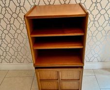 Mid century teak media unit by Nathan