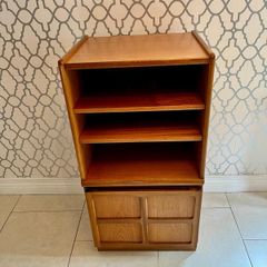 Mid century teak media unit by Nathan