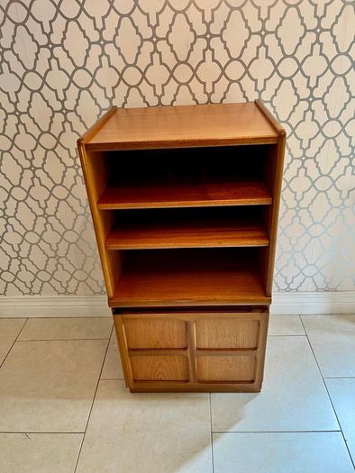 Mid century teak media unit by Nathan