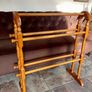 Antique Victorian Style Free Standing Pine Country Wooden Towel Rail Stand Rack Image 2