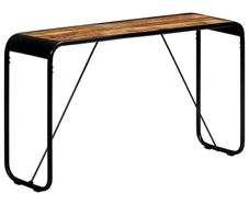 Console Table 140x35x76 cm Solid Rough Mango Wood