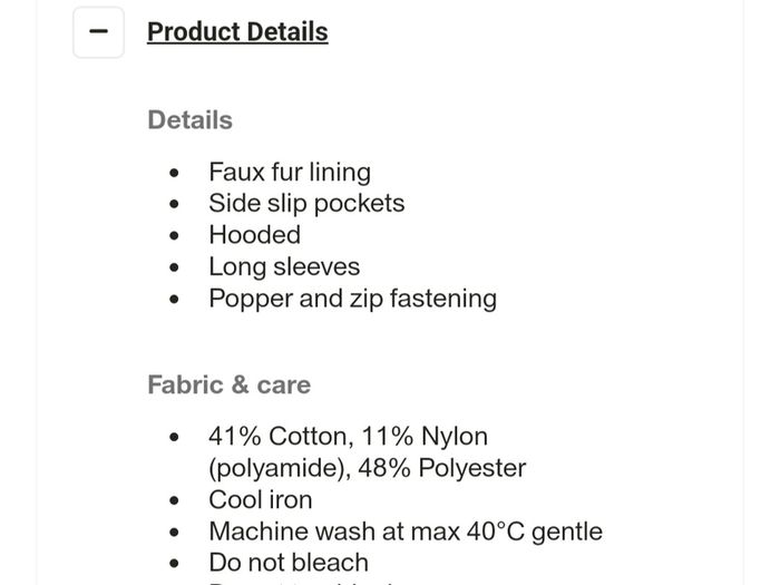 River Island Fur Lined Coat