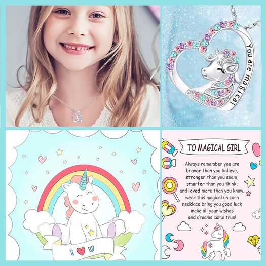 FREE SHIPPING | You are Magical Necklace for Girls Crystal Heart Pendant Necklaces Jewelry Gifts for Girls Daughter Granddaughter Niece Birthday