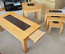 Oak tables and chairs