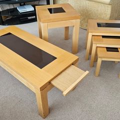 Oak tables and chairs