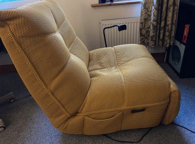 Mustard Fabric Gaming Power Recliner