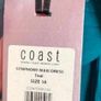 Coast Symphony 100% Silk Maxi Dress Teal Green UK 16 Image 3
