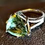 Exquisite green amethyst silver ring Image 3