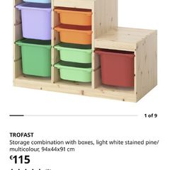 Trofast Ikea-storage with boxes