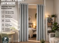 main image for ad Floor to Ceiling Blackout Curtain with Metal Telescopic Poles