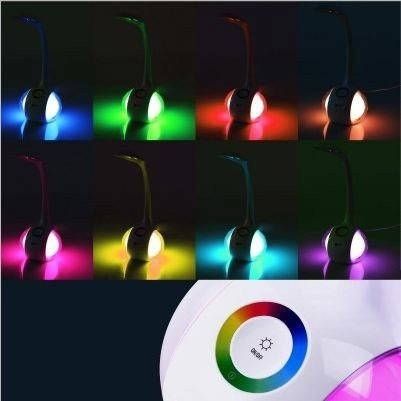 Dimmable LED Desk Lamp With rgb Colour Changing Base USB POWERED