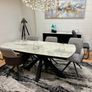 Extending dining table and 6 chairs Image 7