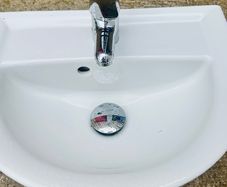 armitage shanks sink with tap and waste