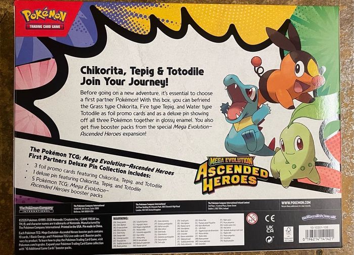 Pokemon Cards - Ascended Heroes First Partners Deluxe Pin Collection