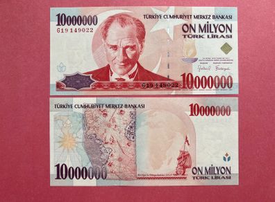 Turkey  10000000 Lira 1999 Pick 214b  ( Uncirculated )
