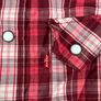 Vintage Levis Red Check Shirt Size M Mens - Pearl Snap Image 7