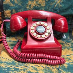 Vintage Red landline telephone