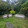Rattan garden furniture set - couch and armchairs Image 2