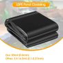 Black LDPE Pond Liner,4m 5m 20 Mil Large Fish Pond Liner, Heavy Duty Flexible Waterproof Sheet for Garden Ponds, Fish Ponds, Water Features, Streams Fountains (4m 5m) Image 3