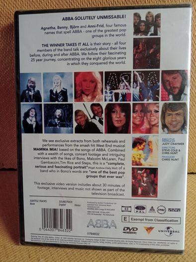Sealed / The Winner Takes It All /  The Abba Story  Dvd