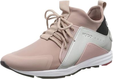 HUGO BOSS Women's Sneaker Hybrid_Runn_Lam, 50419155, Pink 681, 42 EU (9 UK)