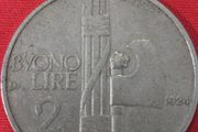 1924 Italy 2 Lire coin