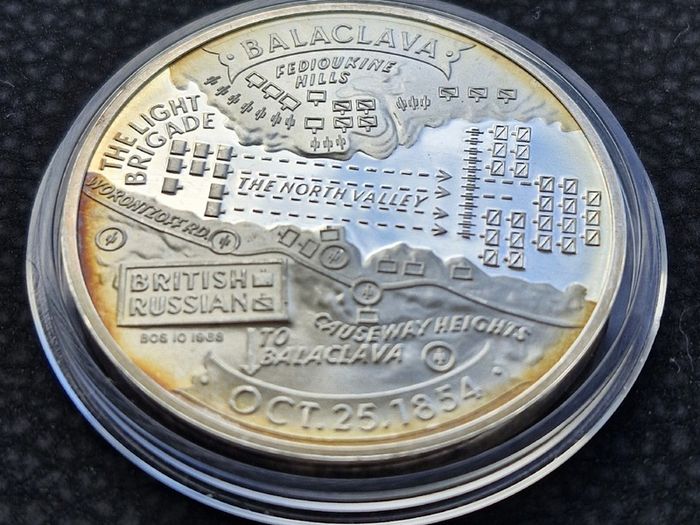 RARE - United Kingdom Medal 1968 - The Charge of The Light Brigade BCS 10, (42 Grams .999 Silver)