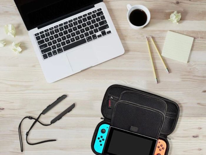 Switch Case Compatible with Nintendo Switch/Switch OLED - Carrying Case with 20 Game Cartridges, Protective Hard Shell Travel Case Pouch for Nintendo Switch Console & Accessories