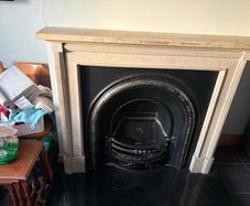 marble fireplace