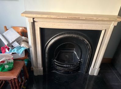 marble fireplace