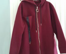 Made in Italy Coat with Hood.