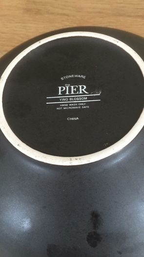 Pier 1 ...  Ceramic Stoneware Dinner Setting/... 3 Piece Setting  ..  (1) Soup/Cereal Bowl, (1) Side Plate, (1) Dinner Plate ..... (Have 2 Sets in Total at 14.00each Set)