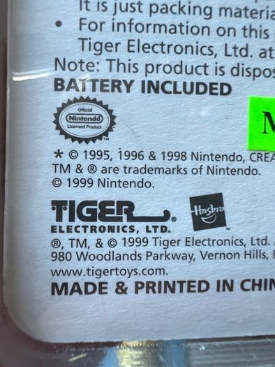 Pokemon 1999 Official Nintendo key rings by Tiger Electronics