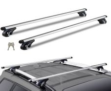 Universal Roof Rack Cross Bars, 137.2cm Aluminum Roof Rack Crossbars, Fit Existing Raised Side Rail with Gap, 90.7kg Load Capacity, Adjustable Crossbars with Locks, for SUVs, Sedans, and Vans
