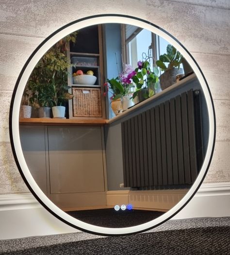 LED Bathroom Mirror Speakers Defogger 80cm Round
