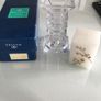 Duisce Cut Glass crystal candle holder with candle. Image 2