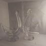 glass swans hand made and blown clear wedding gift present display decor shop art deco  Countertop hotel reception key holder  sweets  holder  Centre piece  figurine Image 5