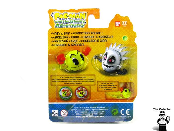 BANDAI Pac Man and the Ghostly Adventures, Panic Spinner Action Figure 2 in 1 Pack