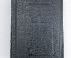 Vintage spine of a Catholic Douay Bible published by James Duffy & Co. Ltd. in Dublin.