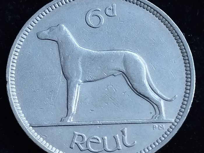 Ireland - 1946 - 6 Pence - Wolfhound - KM.13a - [2062]