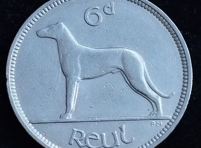 Ireland - 1946 - 6 Pence - Wolfhound - KM.13a - [2062]